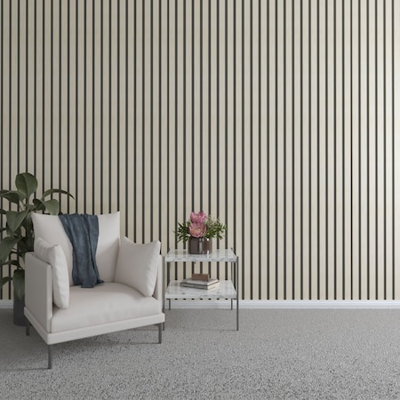 Ekena Millwork 94H x 3/8T Adjustable Wood Slat Wall Panel Kit w/ 2W Slats, Birch contains 22 Slats SWW66X94X0375BI